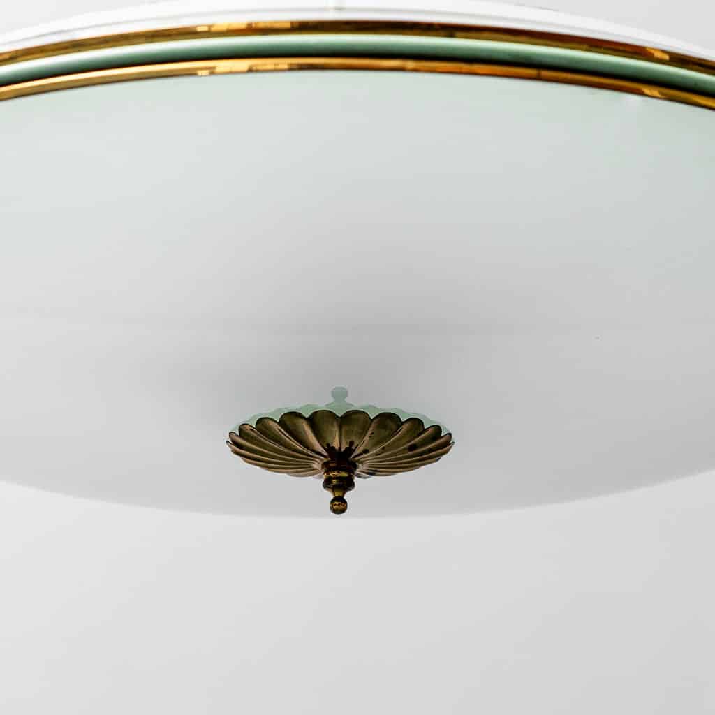 Vintage 1950s Circular Suspension Chandelier