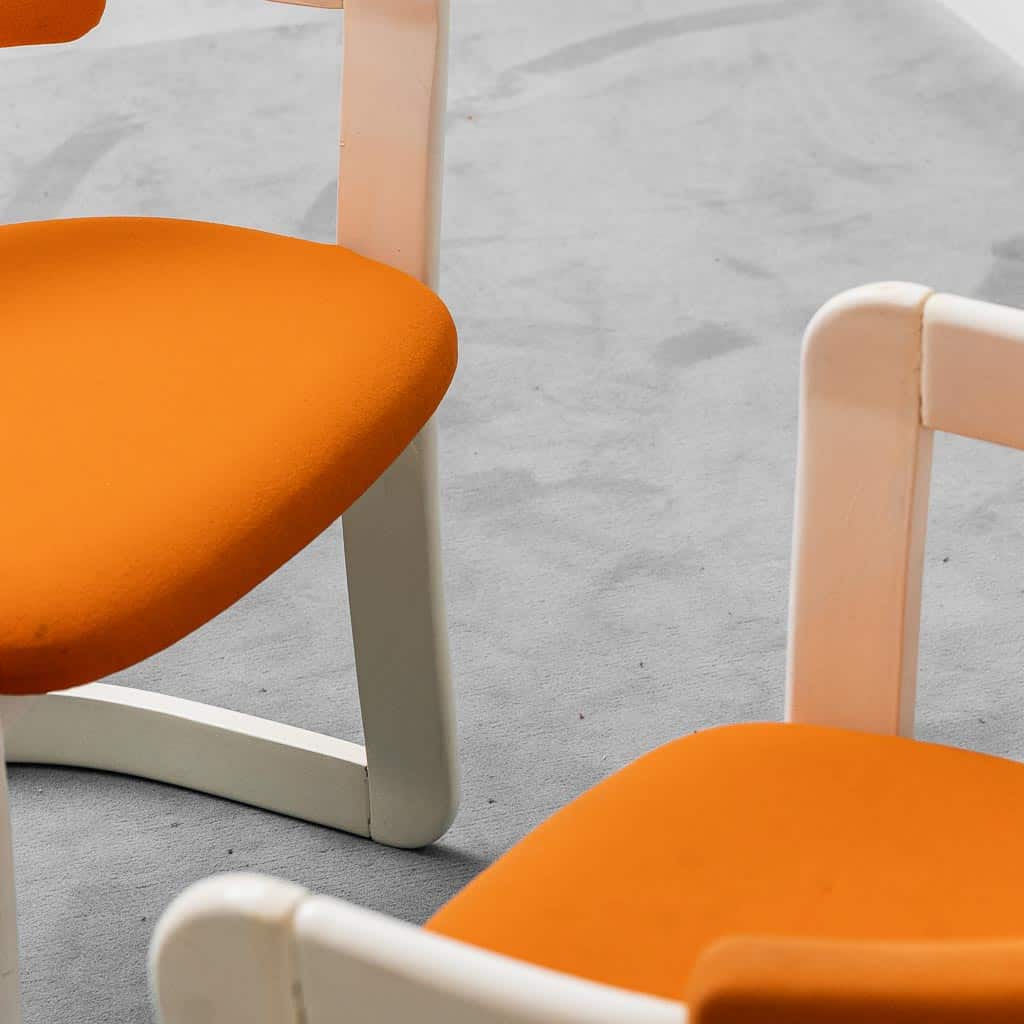 Pair Of Brigitte Chairs Pozzi Verga Fabric From The 1970s Modern Vintage