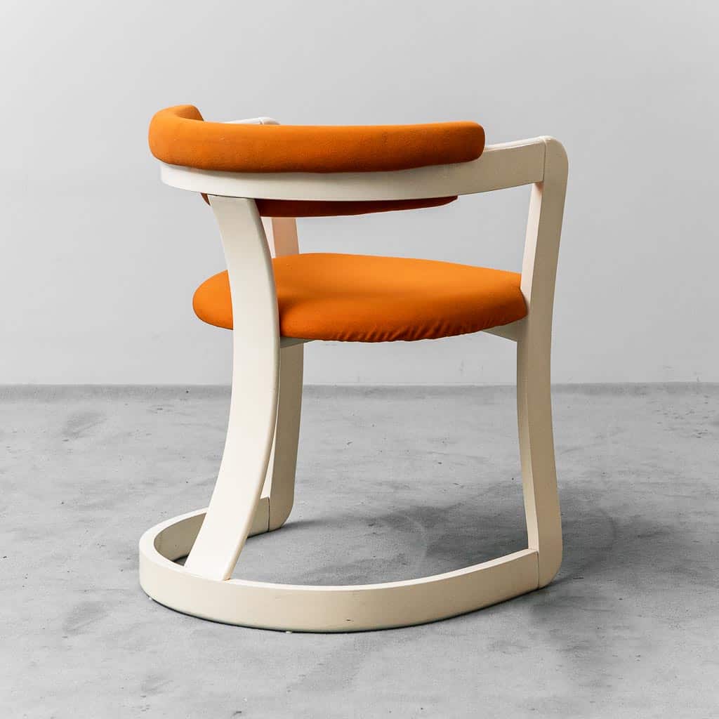 Pair Of Brigitte Chairs Pozzi Verga Fabric From The 1970s Modern Vintage