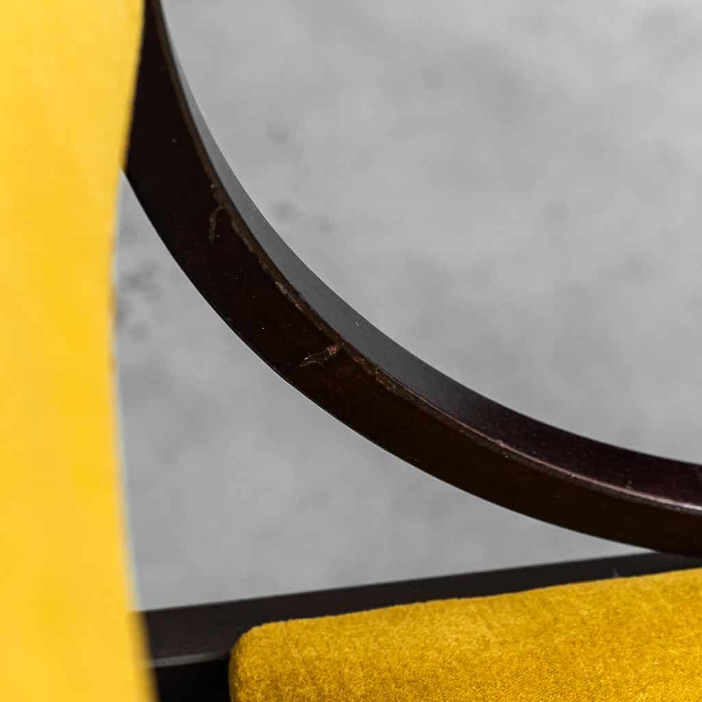 Set Of 6 Yellow Wood Fabric Chairs From The 1960s Modern Vintage