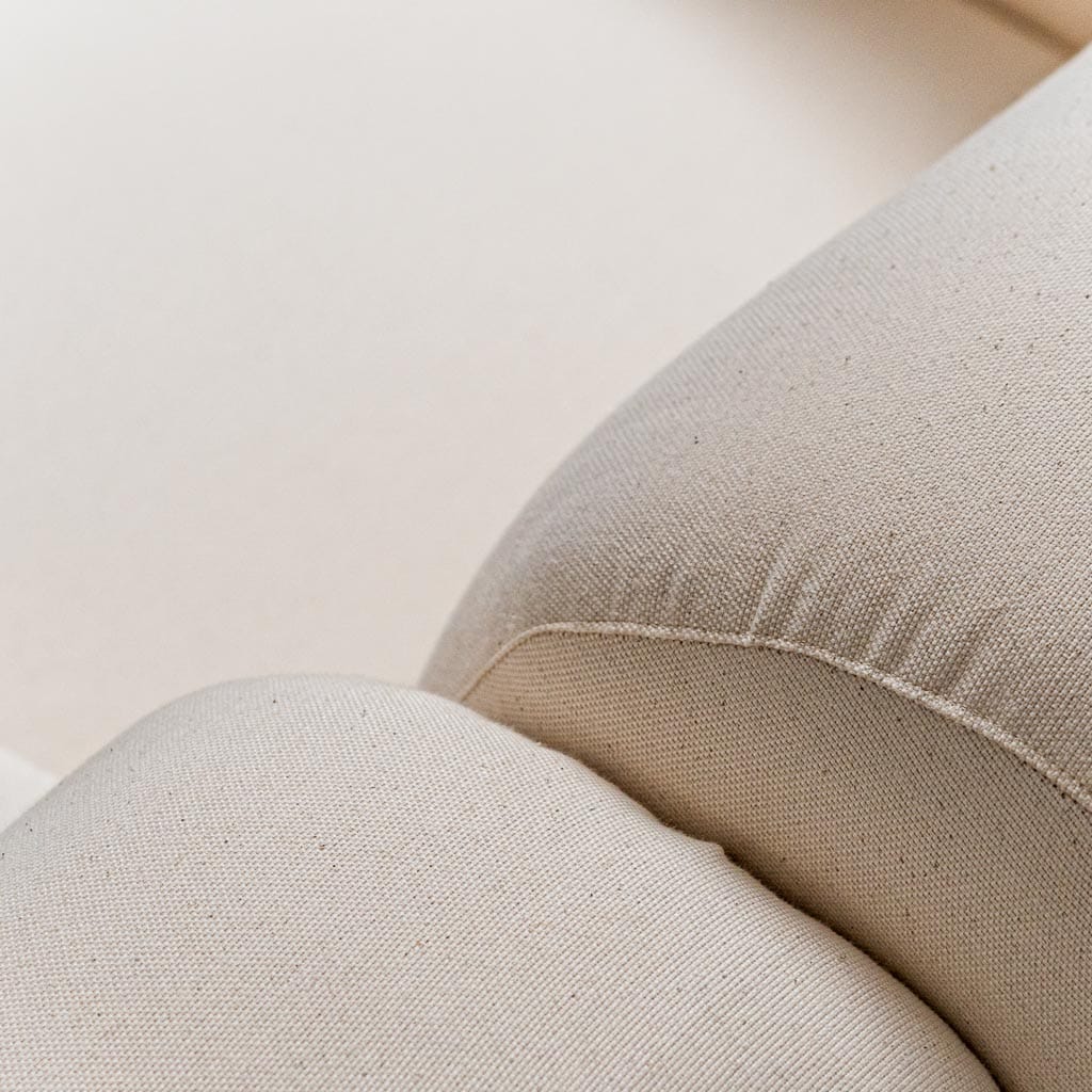 Pair Of White Cotton Armchairs Saporiti 70s Vintage Modern