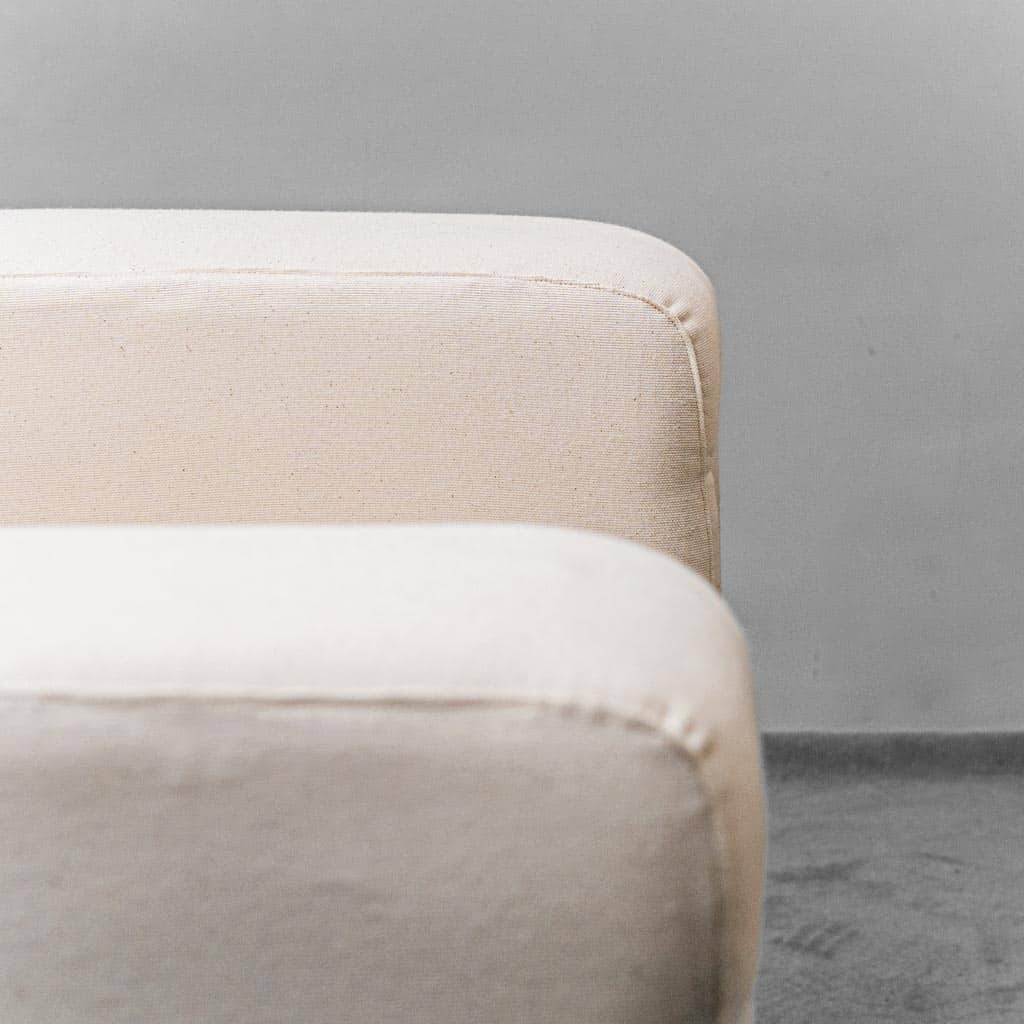 Pair Of White Cotton Armchairs Saporiti 70s Vintage Modern