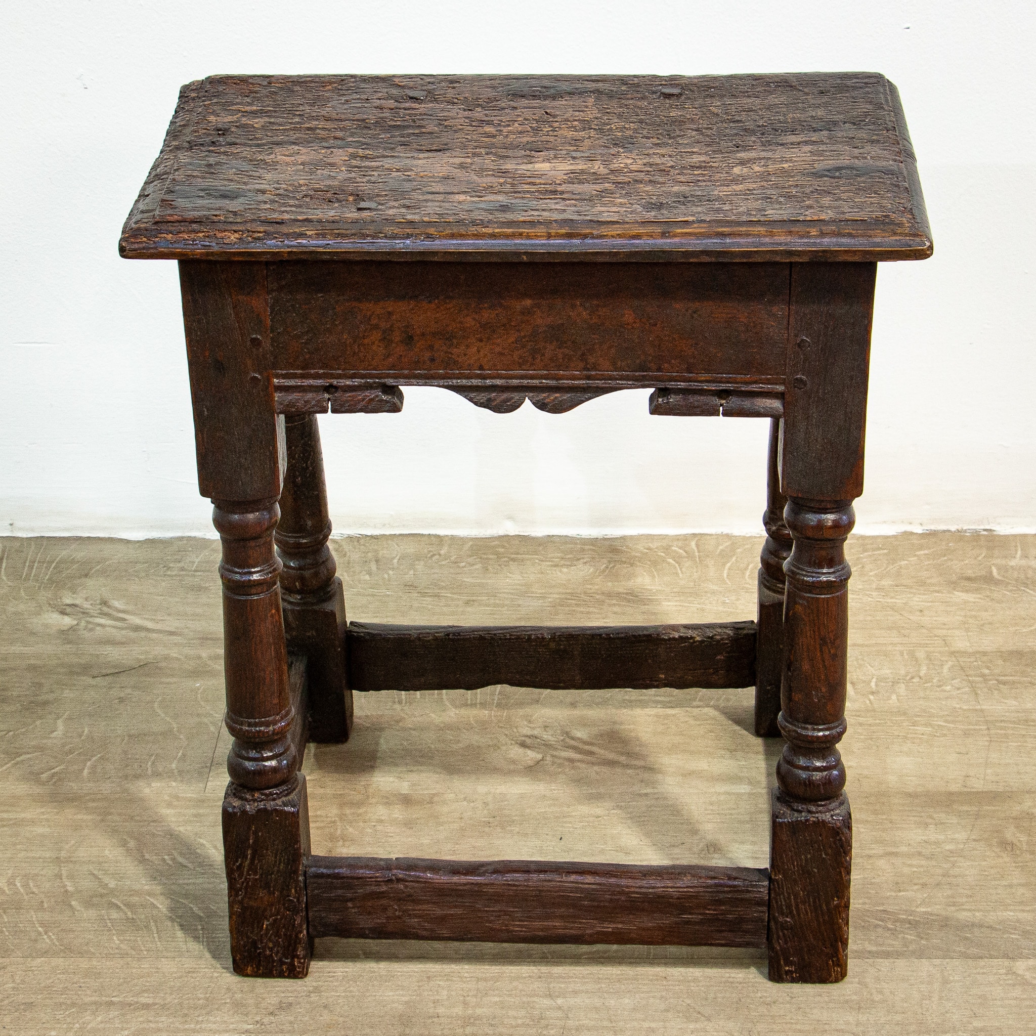 17th Century Oak Joint or Coffin Stool