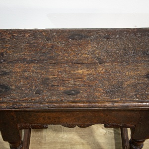 17th Century Oak Joint or Coffin Stool