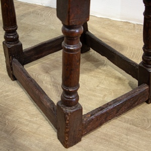 17th Century Oak Joint or Coffin Stool