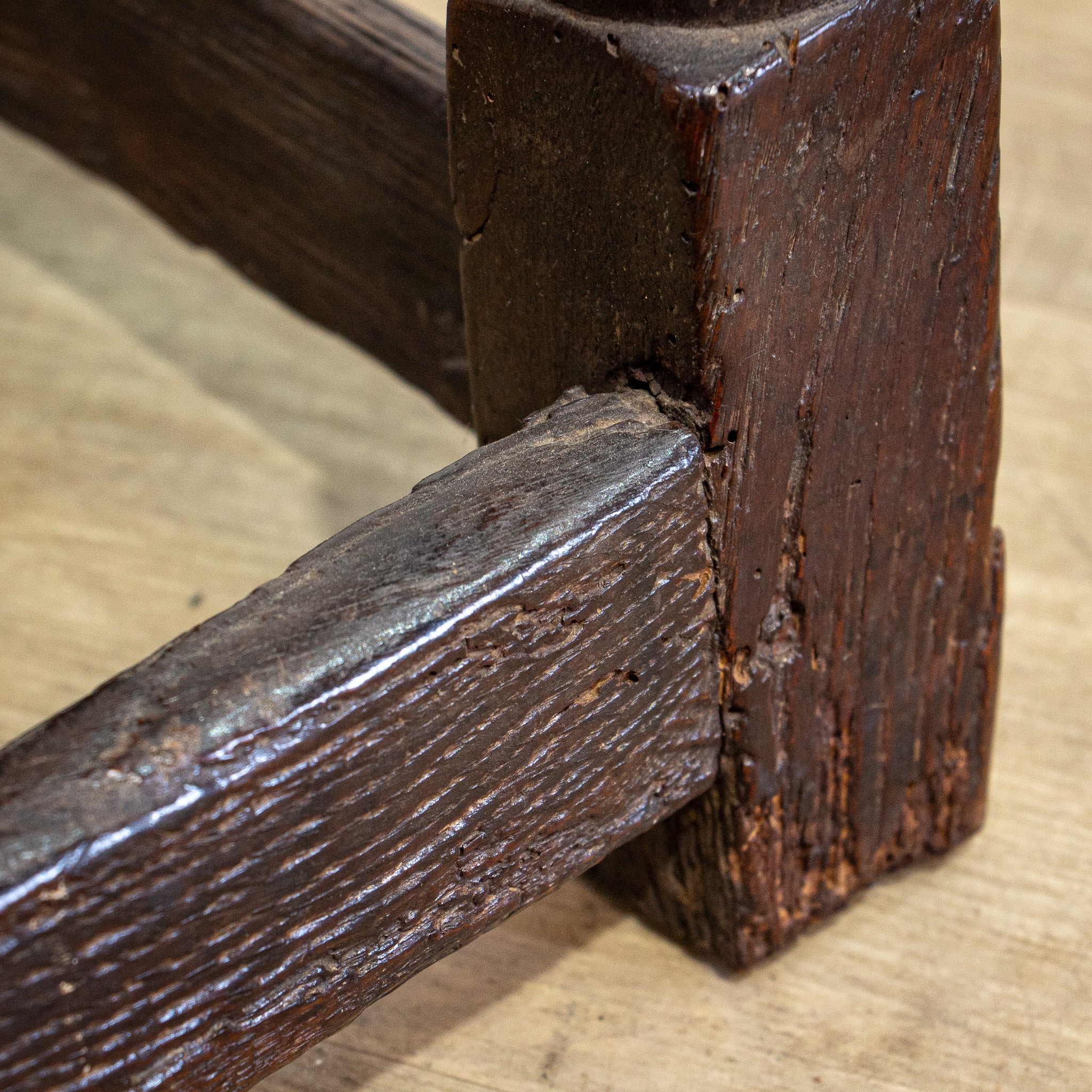17th Century Oak Joint or Coffin Stool