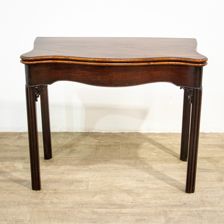 Georgian Mahogany Folding Tea Table