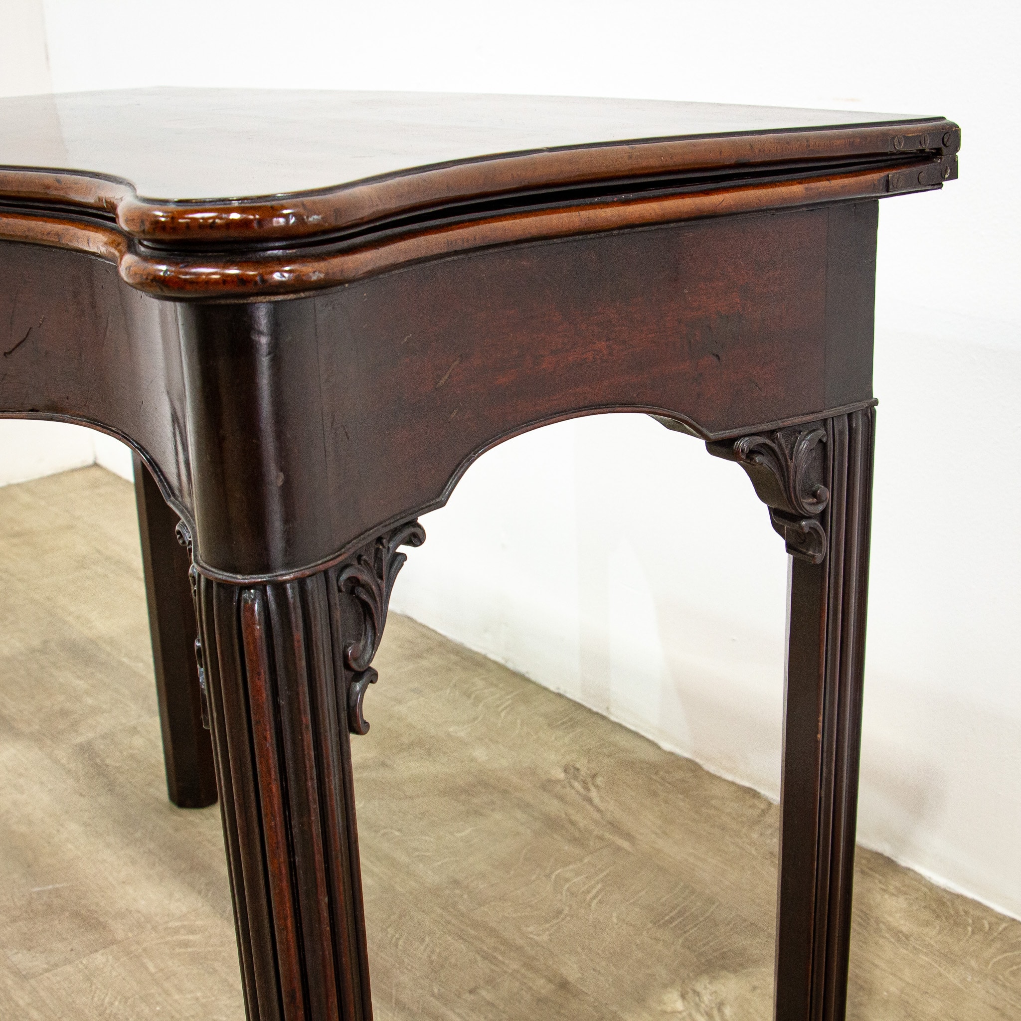 Georgian Mahogany Folding Tea Table