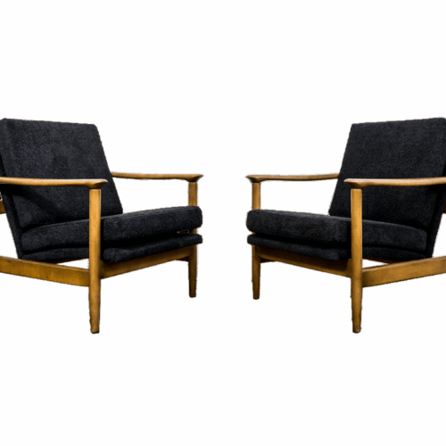 Pair Of “Gfm 142” Armchairs By Edmund Homa, Poland, 1960s