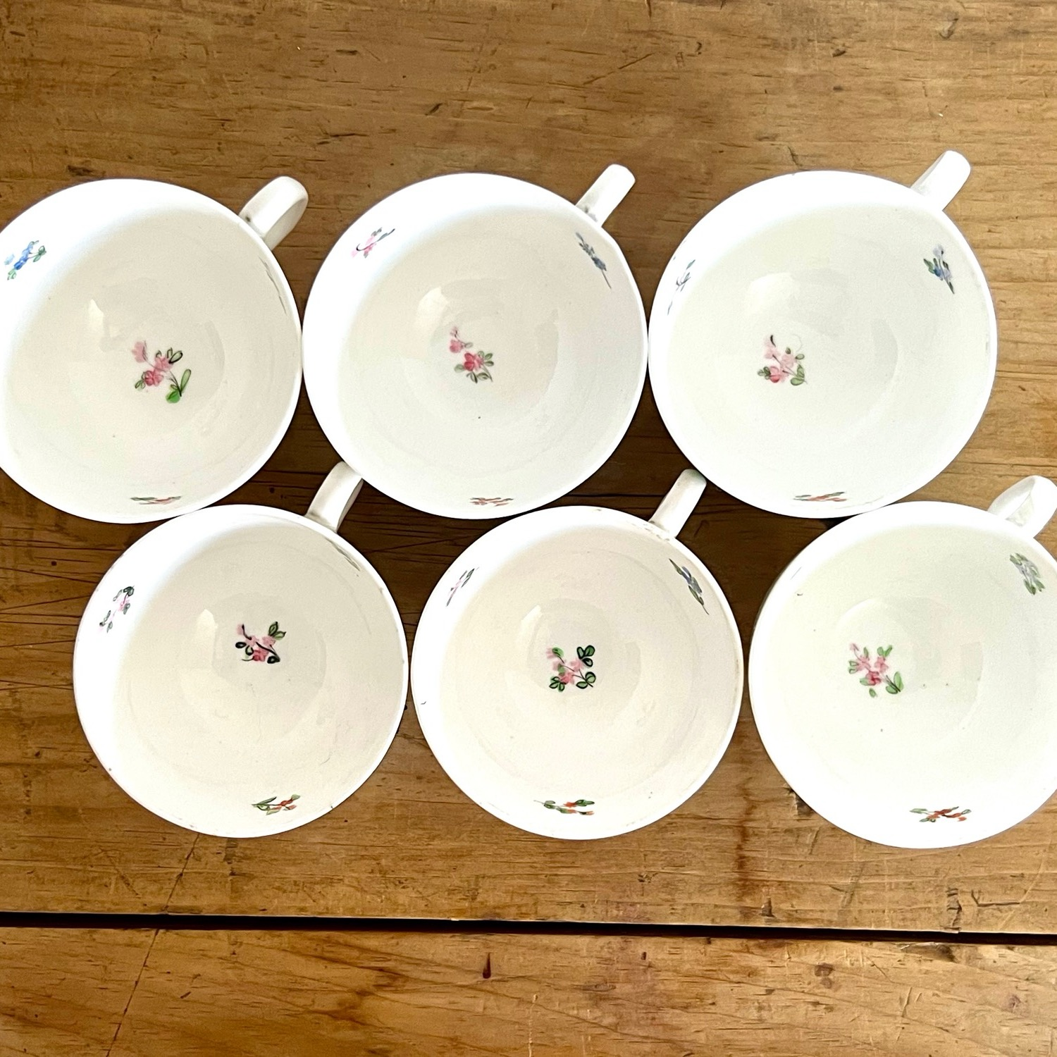 Rare Georgian Hand Painted Six Piece Tea Set C1830