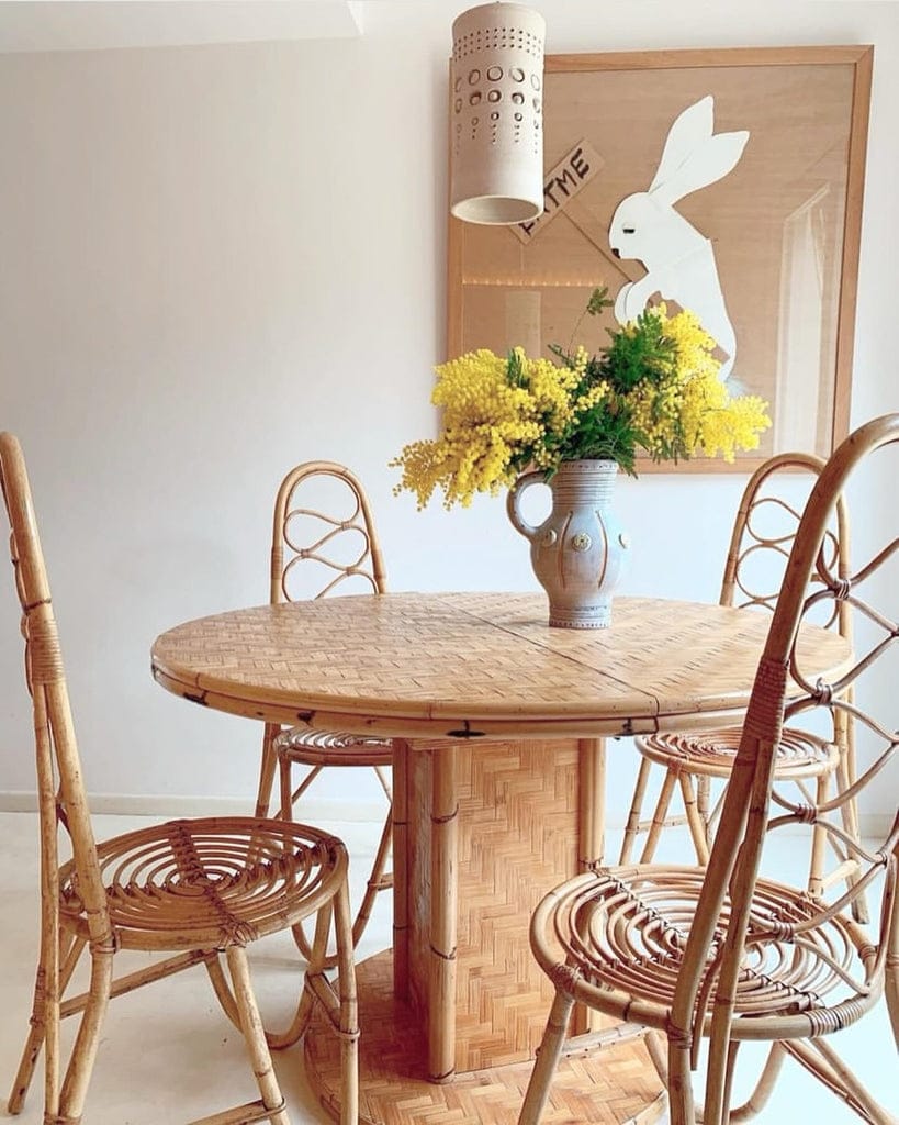 Vintage Rattan Chairs By Dirk Van Sliedrecht For Rohe Noordwolde, 1960s