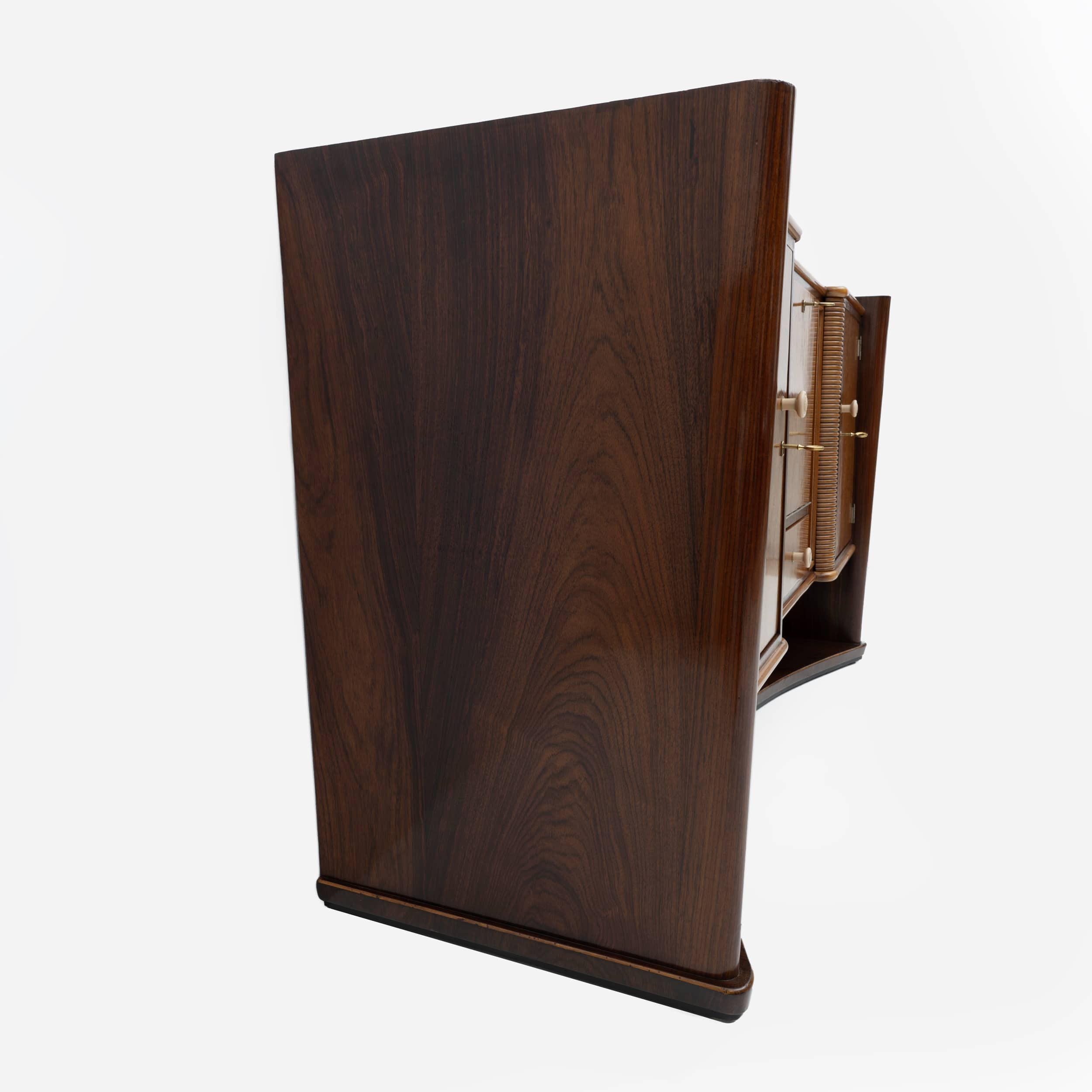 Art Decò Italian Walnut and Maple Sideboard, 1930s