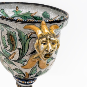 Manufactory "Maiolica Artistica Pesarese "MAP" Two-Handled Vase 1920s Italy