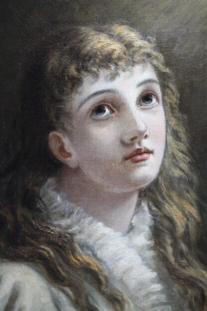 Antique 19th Century Fine Art Portraiture of Maiden