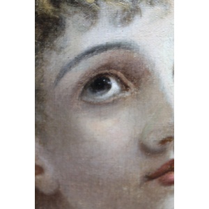 Antique 19th Century Fine Art Portraiture of Maiden