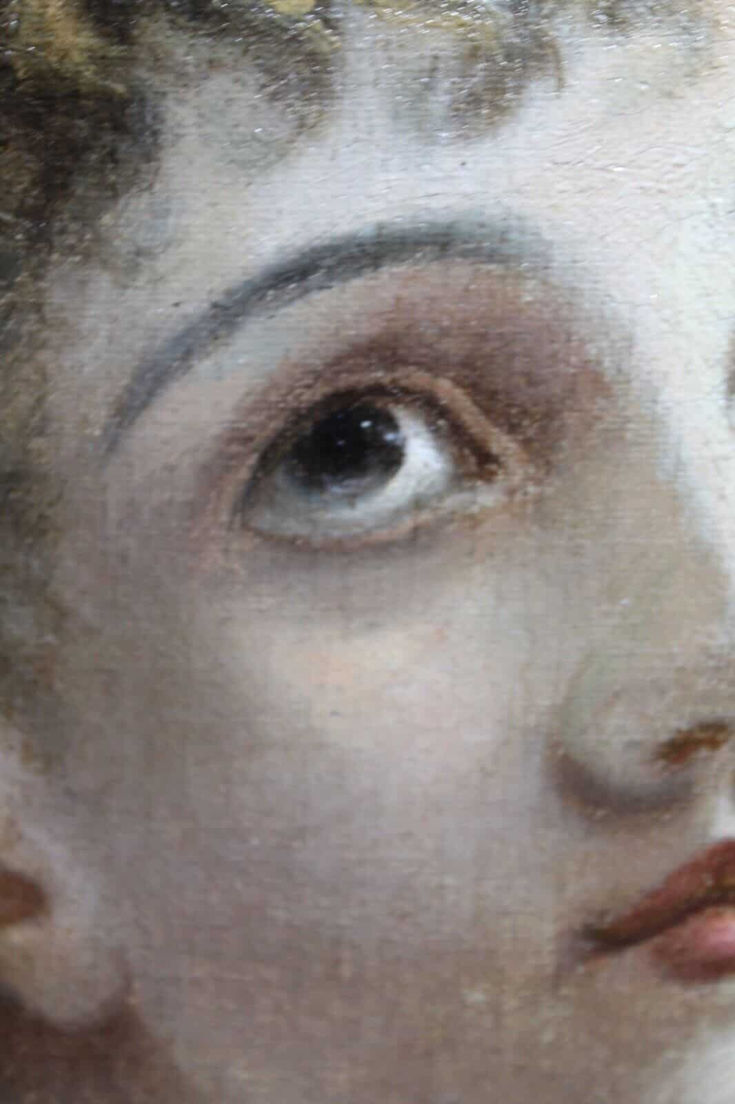 Antique 19th Century Fine Art Portraiture of Maiden