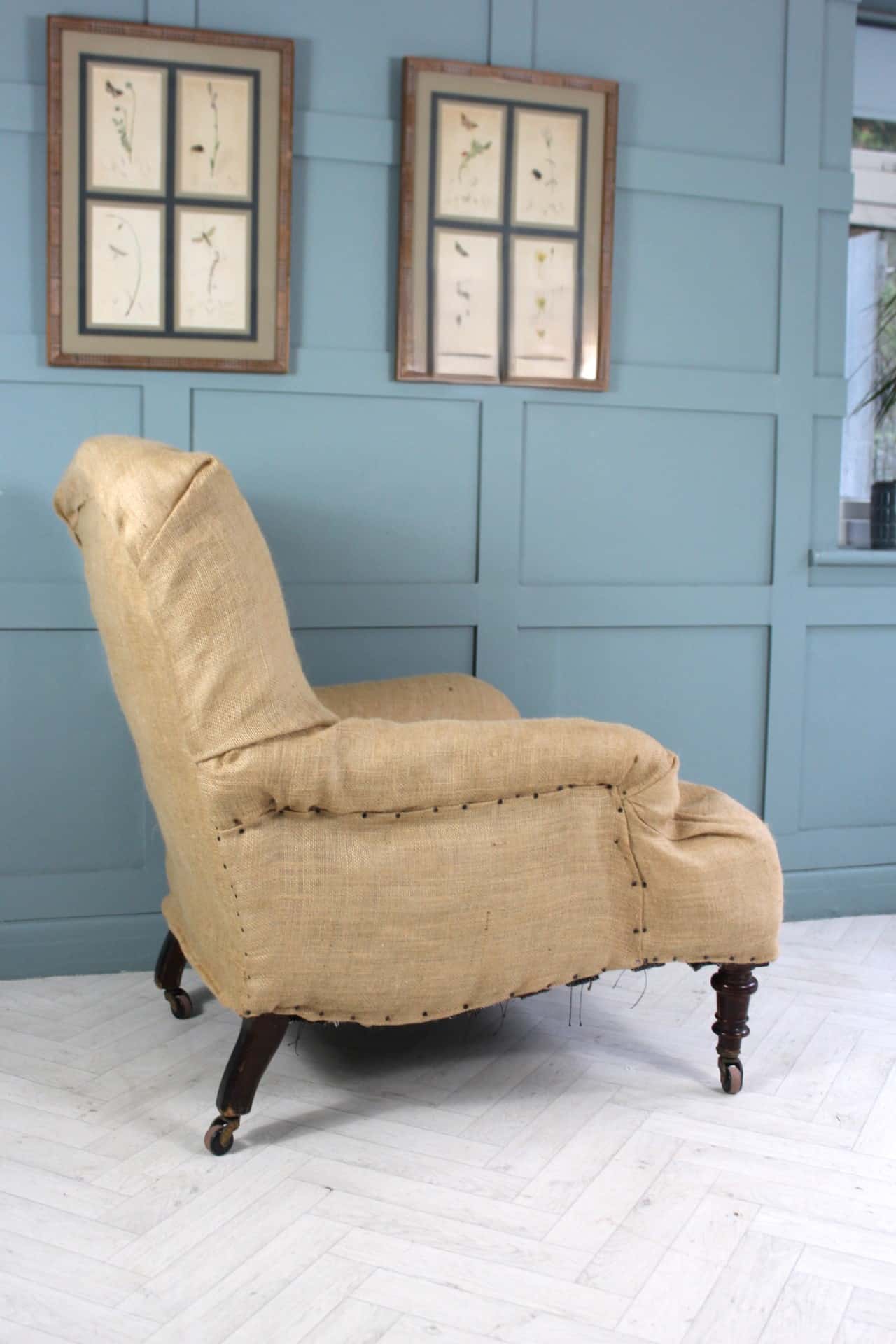 Antique Victorian Armchair Maple & Co for Upholstery