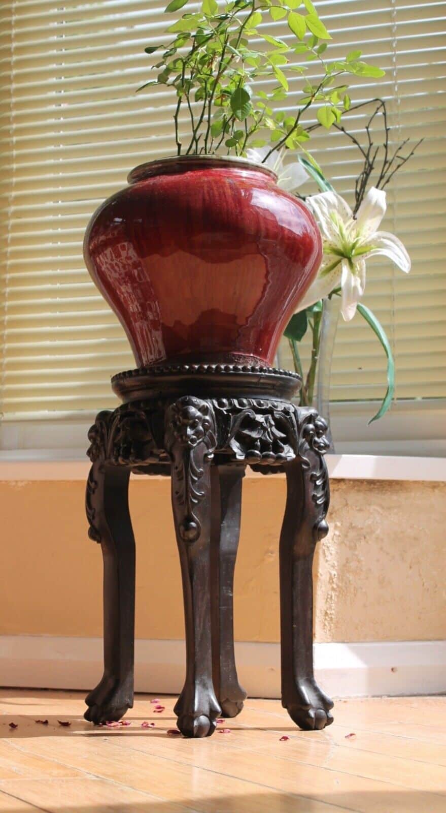 Antique Chinese Hardwood Jardiniere Stand