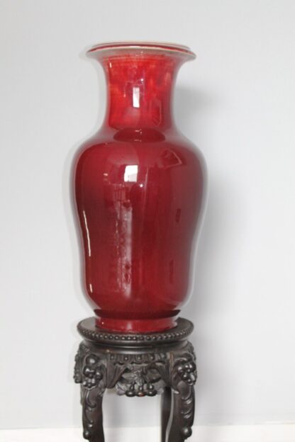 Antique Chinese Yongzhen, Flambé glaze, Sang de Boeuf vases. Pair available.