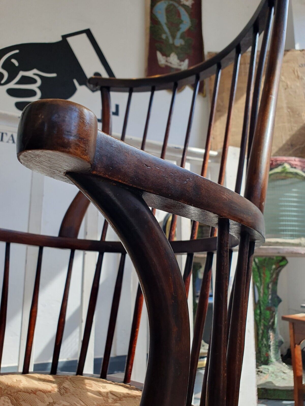 Antique Early 20th Century Arts & Crafts Open Armchair. Liberty & Co/Interiors.