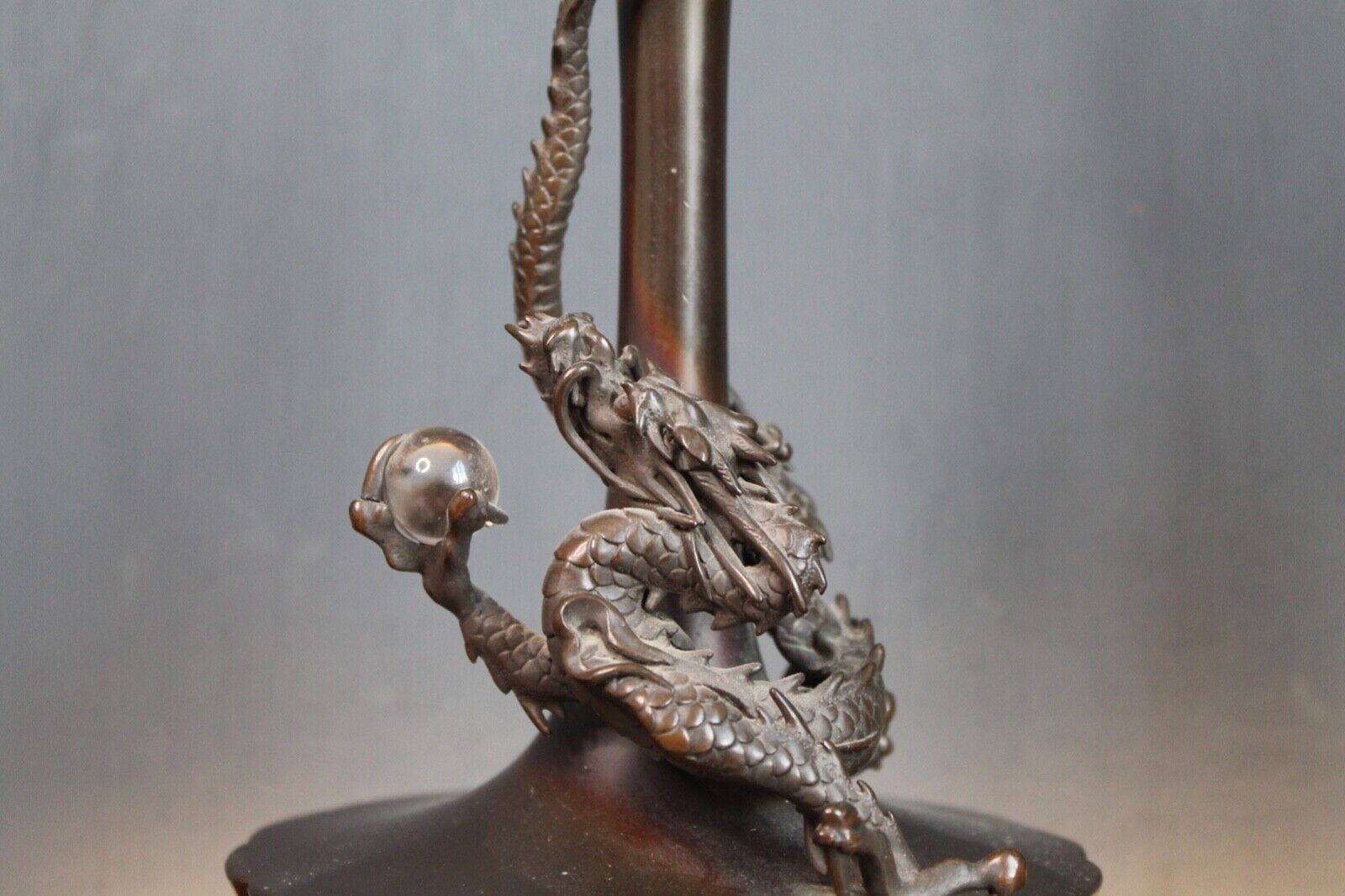 Antique Japanese Genryu Sai Saeya Bronze Dragon Vases. A Pair. Mid 19th C