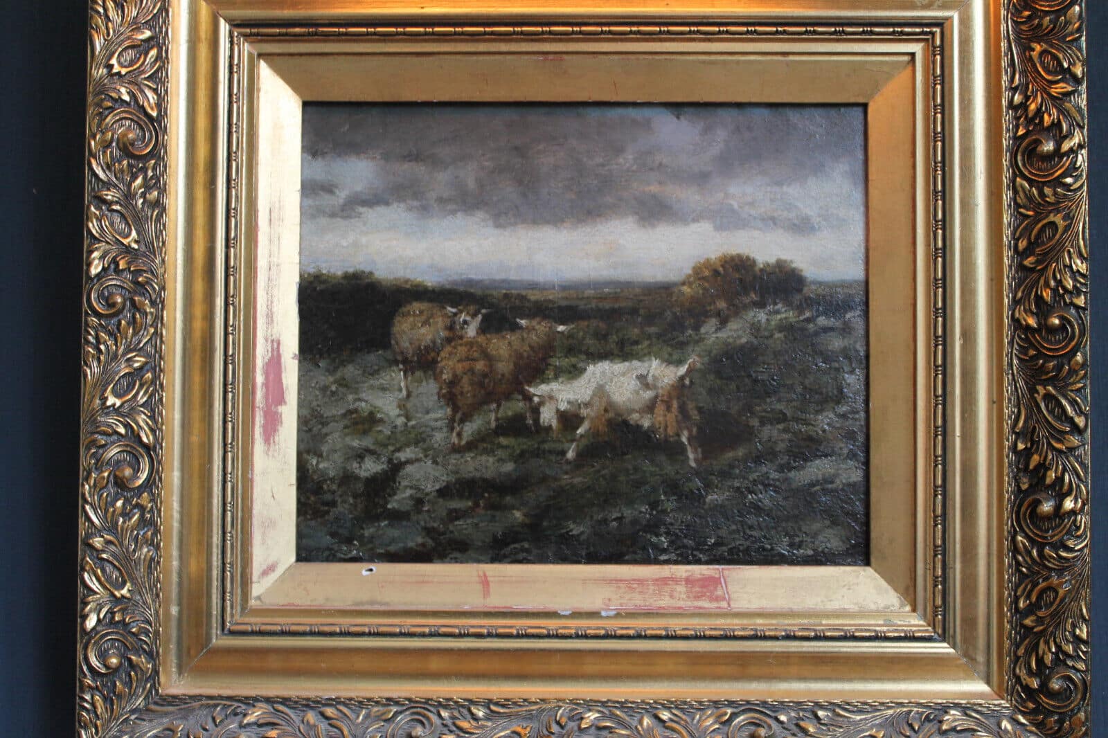Antique Oil painting on wood panel