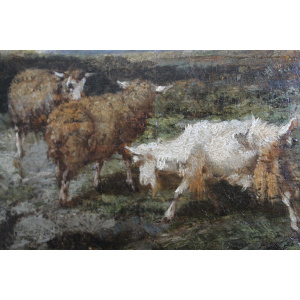 Antique Oil painting on wood panel
