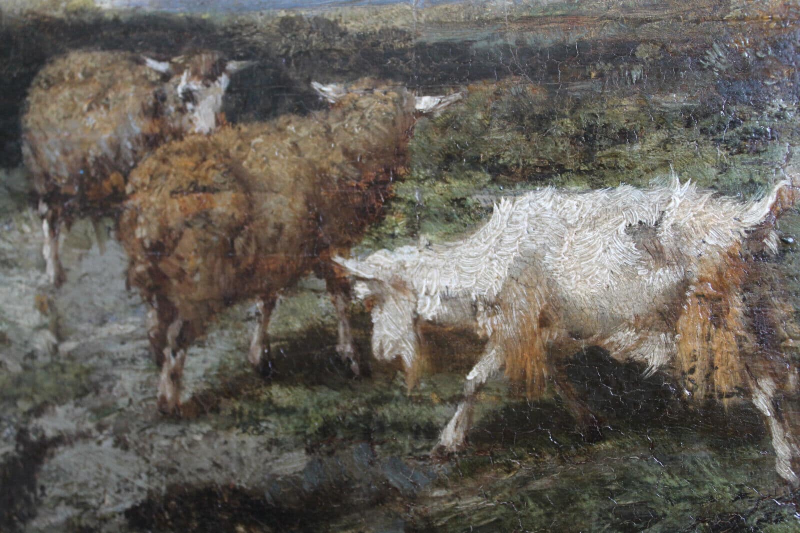 Antique Oil painting on wood panel