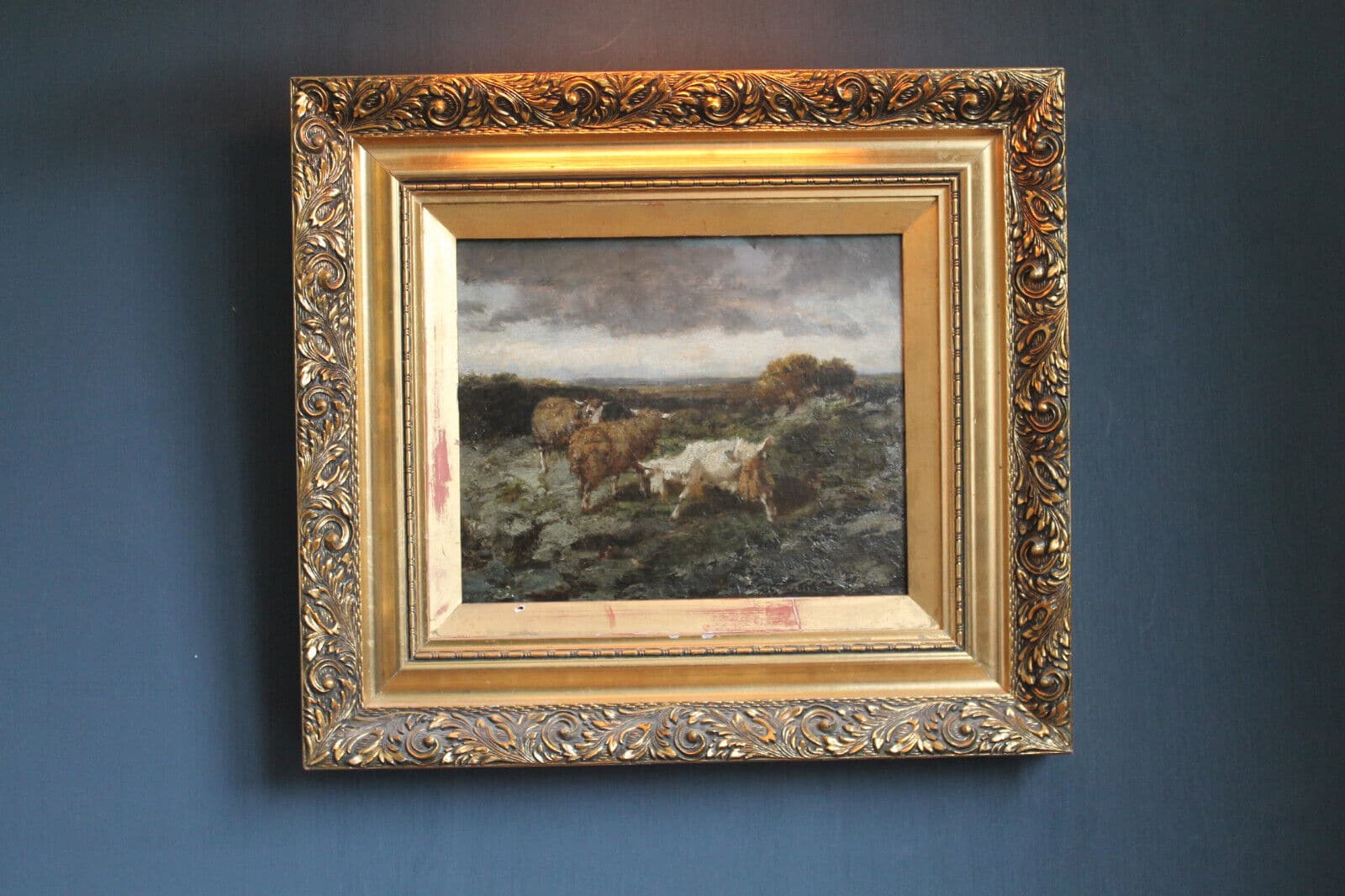 Antique Oil painting on wood panel
