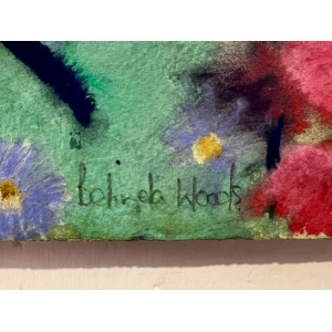 Beautiful Large Painting Of Summer Garden Blooms In Pastels On Heavy Watercolour Paper Signed By London Artist Belinda Woods