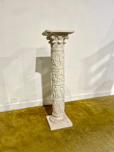 Composite Pedestal Decorated With Grecian Working Scenes