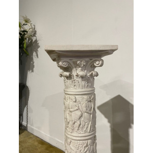 Composite Pedestal Decorated With Grecian Working Scenes