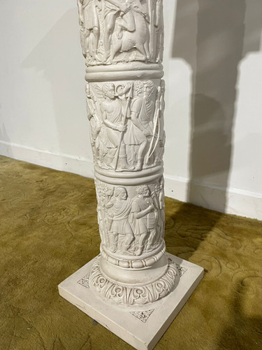 Composite Pedestal Decorated With Grecian Working Scenes