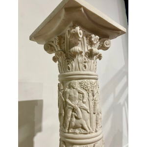 Composite Pedestal Decorated With Grecian Working Scenes