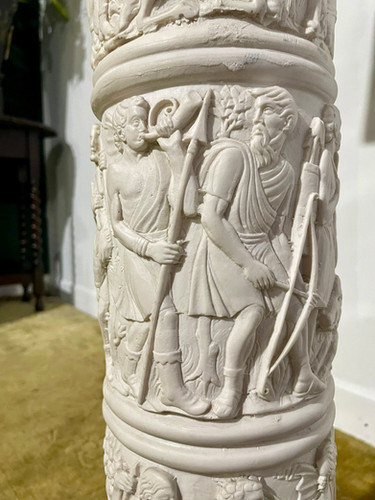 Composite Pedestal Decorated With Grecian Working Scenes