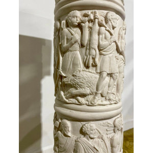 Composite Pedestal Decorated With Grecian Working Scenes