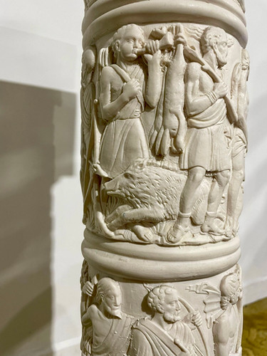 Composite Pedestal Decorated With Grecian Working Scenes