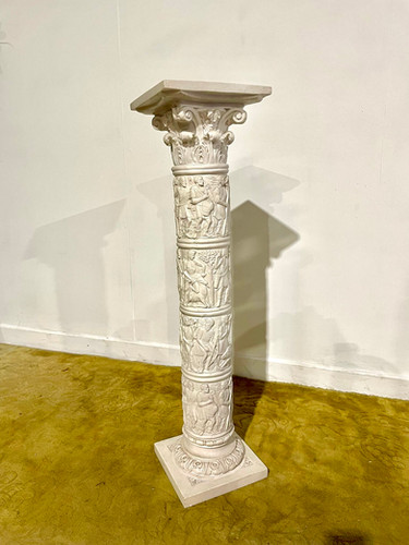Composite Pedestal Decorated With Grecian Working Scenes