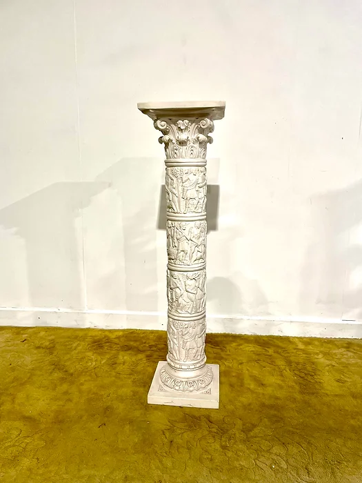 Composite Pedestal Decorated With Grecian Working Scenes