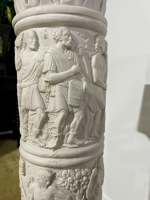 Composite Pedestal Decorated With Grecian Working Scenes