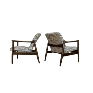 Pair Of “Gfm 64” Armchairs By Edmund Homa, Poland, 1960s