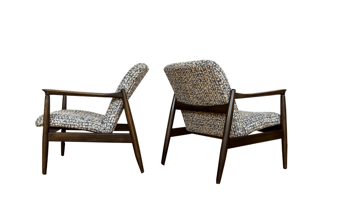 Pair Of “Gfm 64” Armchairs By Edmund Homa, Poland, 1960s