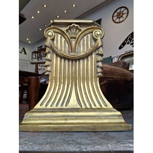 Late 19th Century Hand Carved Gilt Wood Plinth/Display Stand. Antique/Lamp Table