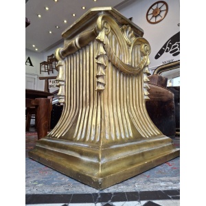 Late 19th Century Hand Carved Gilt Wood Plinth/Display Stand. Antique/Lamp Table