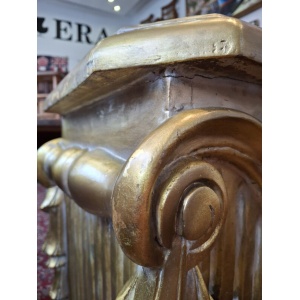 Late 19th Century Hand Carved Gilt Wood Plinth/Display Stand. Antique/Lamp Table