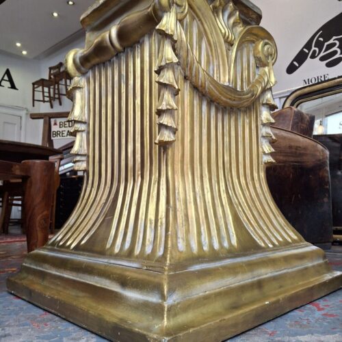 Late 19th Century Hand Carved Gilt Wood Plinth/Display Stand. Antique/Lamp Table
