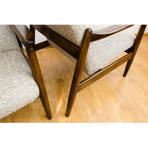 Pair Of “Gfm64”High Back Armchairs By Edmund Homa, Poland, 1960s