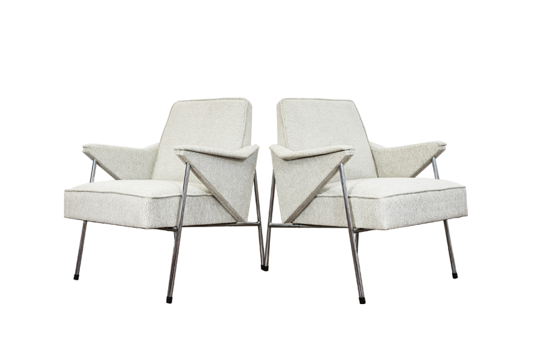 Pair Of Mid Century Armchairs "Bats" From Fabryka Mebli Wschód Zadziele, 1960s