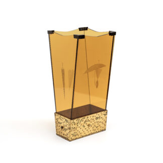 Attributed Pierluigi Colli MidCentury Modern Glass Umbrella Stand by Cristal Art