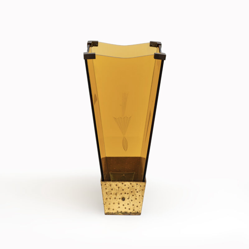 Attributed Pierluigi Colli MidCentury Modern Glass Umbrella Stand by Cristal Art